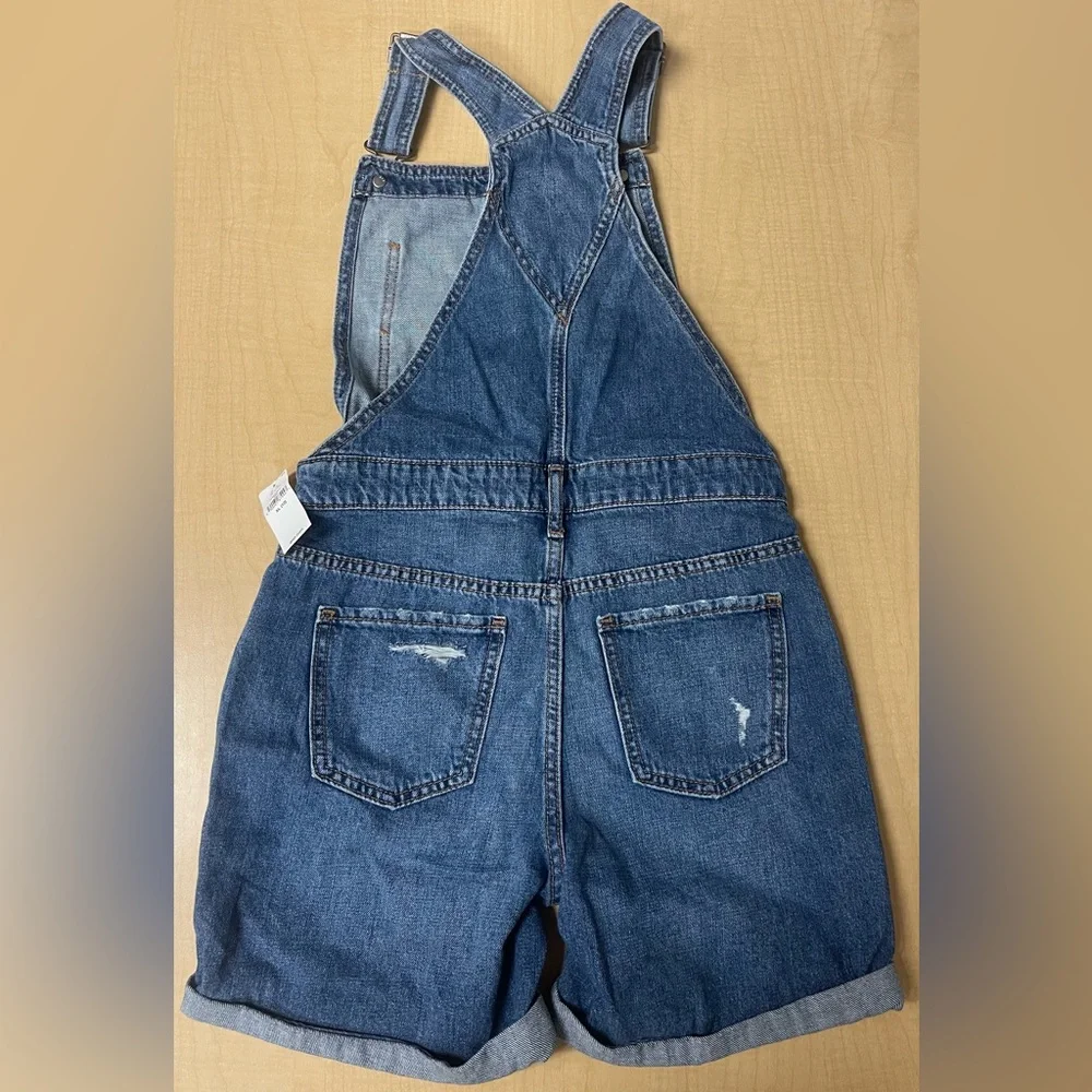 NWT Gap Girls Denim Overall shorts Regular Wash sizes-XL 12, XS 4/5